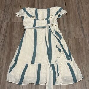 Strapless mini dress